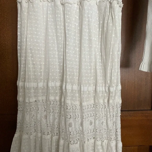 White, long sleeve, lace, maxi, free people dress - Picture 2 of 2